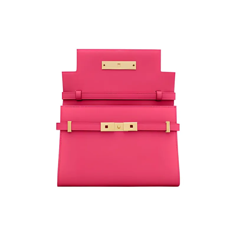 SAINT LAURENT SL MANHATTAN Cow Leather Crossbody Bag Shoulder Bag Small Size Women's Pink-4