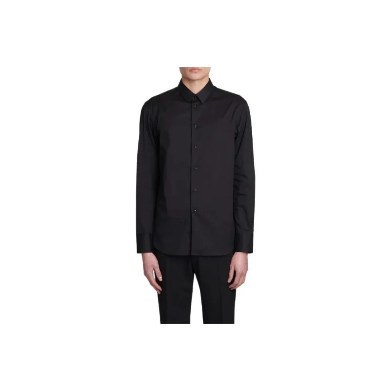 EMPORIO ARMANI Stretch Cotton Poplin Shirt-0