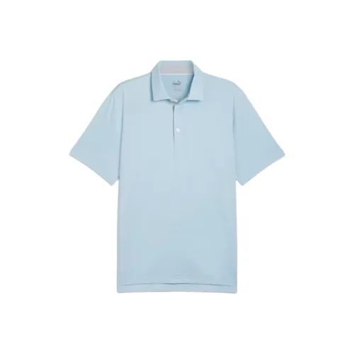 PUMA MATT Brigade Golf Polo Shirt Men's Silver Sky Gray