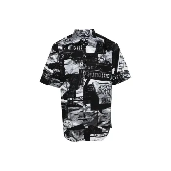 VERSACE JEANS COUTURE Pattern Printed Short Sleeved Shirt