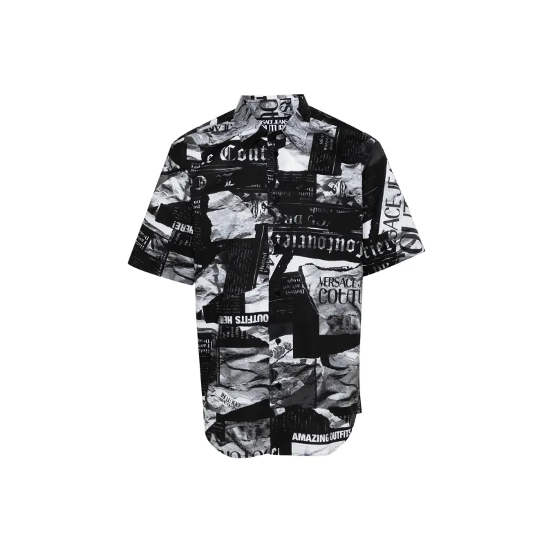 VERSACE JEANS COUTURE Pattern Printed Short Sleeved Shirt-0