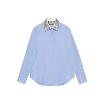 GUCCI Crystal embellished Collar Shirt