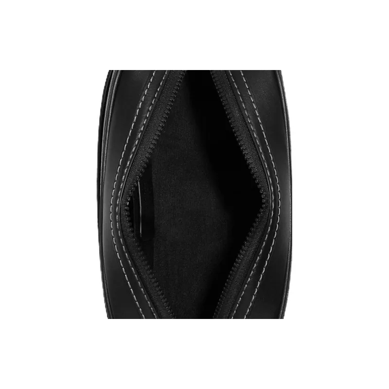 COACH Kitt Canvas With Calfskin Clutch Storage Bag Small Size Women's Black-4