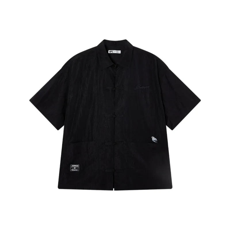 NPC Short-Sleeved Shirt For Men-Chinoiserie Languid Man Unisex-2