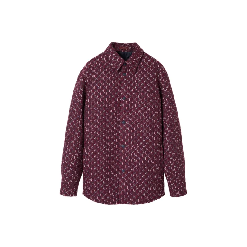 GUCCI Bouclé Wool Jacquard Shirt-0