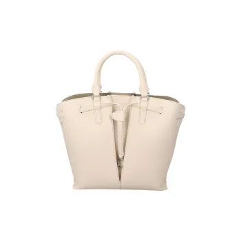 COCCINELLE Nubuck Leather Bucket Bag, Shoulder Bag, Handbag Women's White