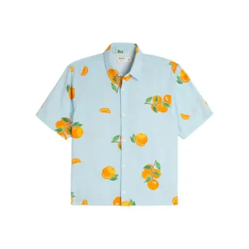 Hollister Shirt Men's Light Blue Print