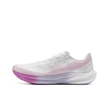 XTEP One Piece Molding 3rd Generation Physical Education Exam Edition Running Shoes Women's Low Top Classic White/Bright Purple Red/Violet