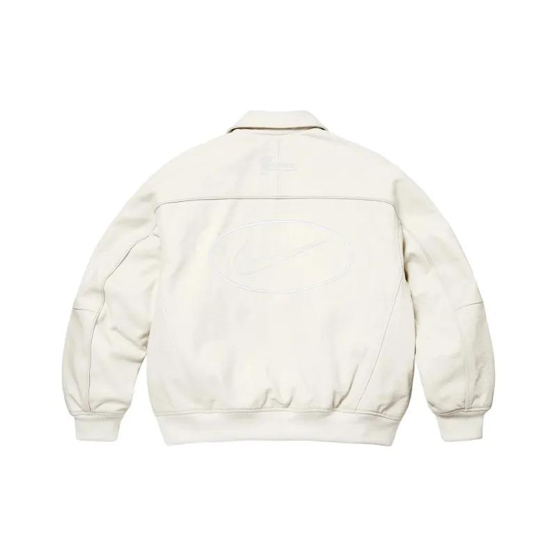 Supreme Nike Leather Varsity Jacket-0