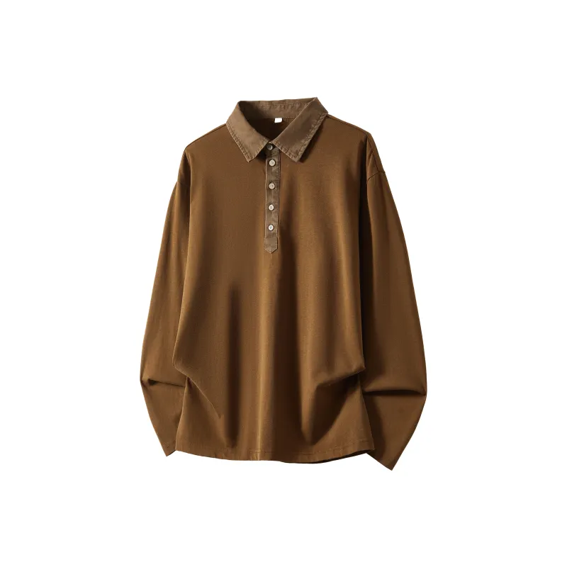 WISOZZ Polo Shirts Men Coffee-0