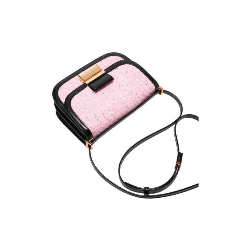 CHARLES&KEITH Tweed Charles & Keith Bag Tofu Bag Shoulder Bag Small Size Women's Composite Color-3