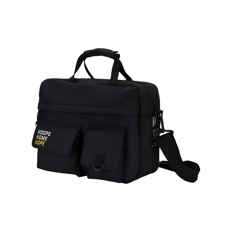XTEP Fabric One Shoulder Handbag Unisex Black-1