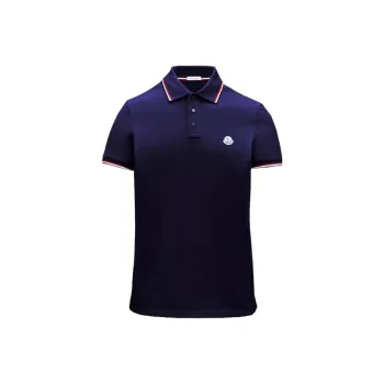 Moncler Polo Shirts Men Blue