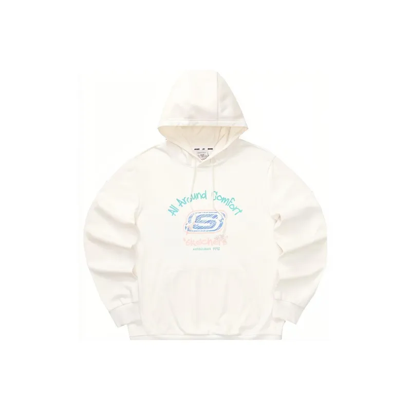 Skechers Colorful Sweatshirts Unisex Marshmallow White/0074-0