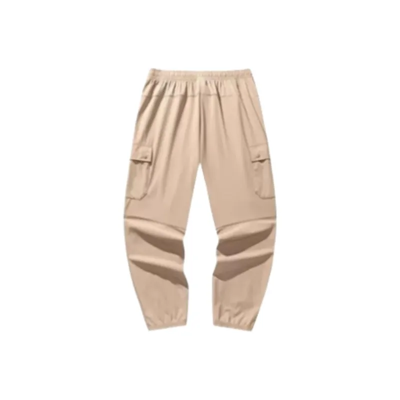 Anta Life Collection Knitted Sweatpants Men's Light Beige Gray-1