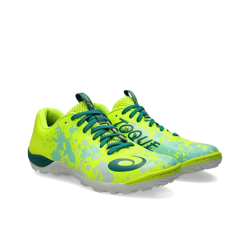 Asics TOQUE 8 TF Rubber Broken Studs Artificial Ground Anti Slip Wear Resistant Soccer Shoes Men's Yellow-2