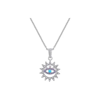 Panda Eyes 925 Sterling Silver Necklaces Women's