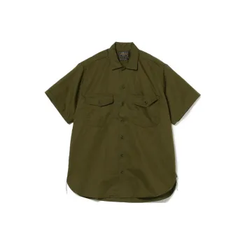 Beams Shirts Men Olive Green