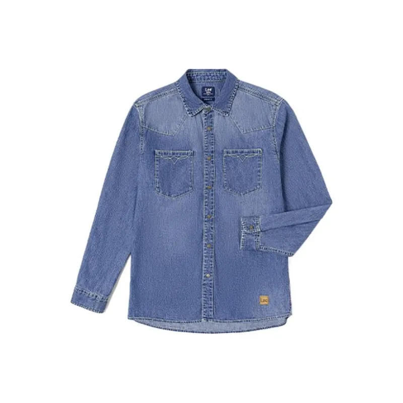 Lee Shirts Men Light Blue-0