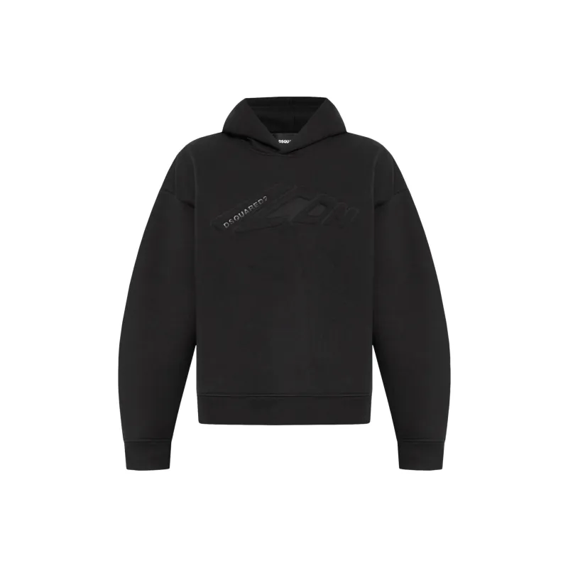 DSQUARED 2 Logo Embossed Long Sleeved Hoodie-0