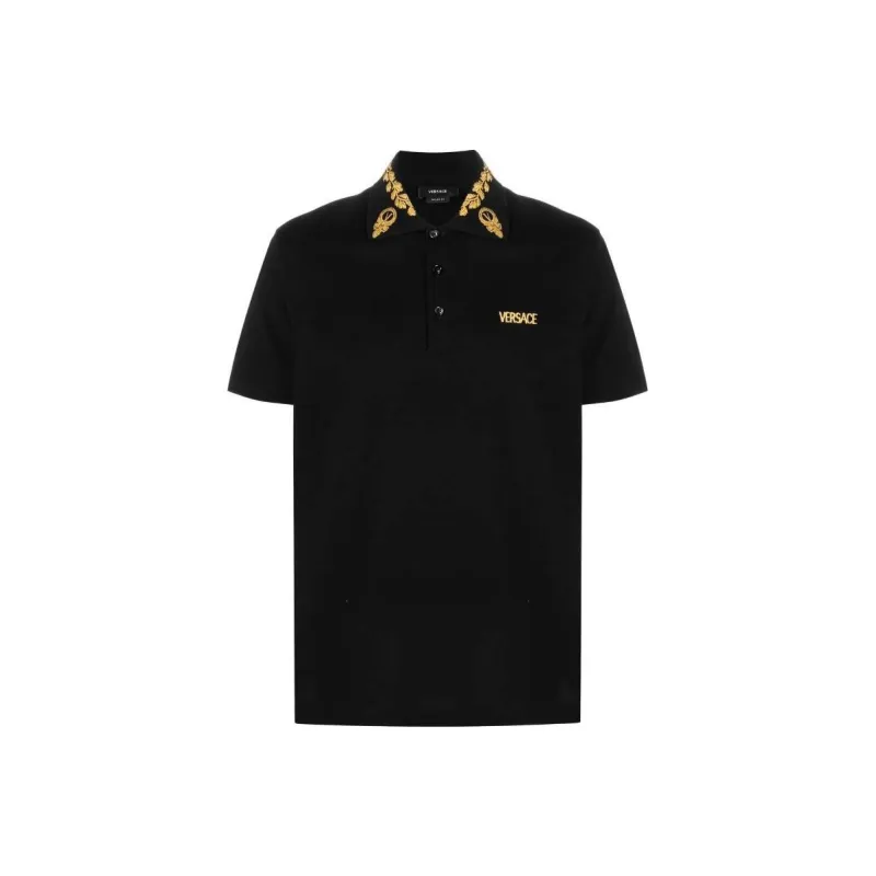 VERSACE SS23 Polo Shirt Men's Black-0