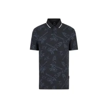 ARMANI EXCHANGE Polo Shirts Men Navy Blue