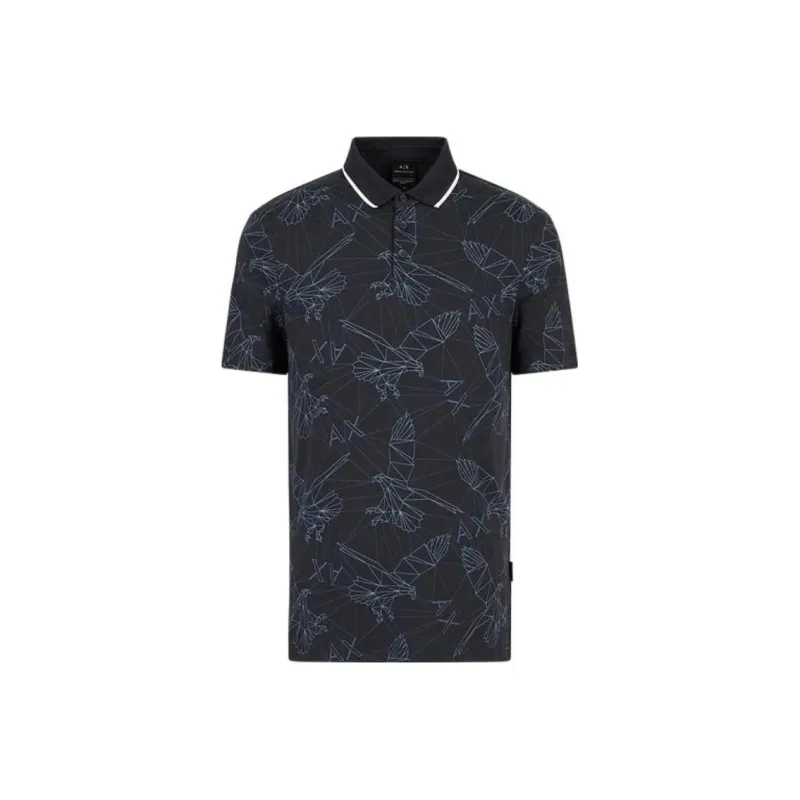 ARMANI EXCHANGE Polo Shirts Men Navy Blue-0