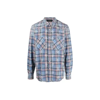 AMIRI Bleach Bandana Plaid