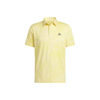 Adidas Jacquard Golf Polo Shirt Polo Shirt Men's Yellow