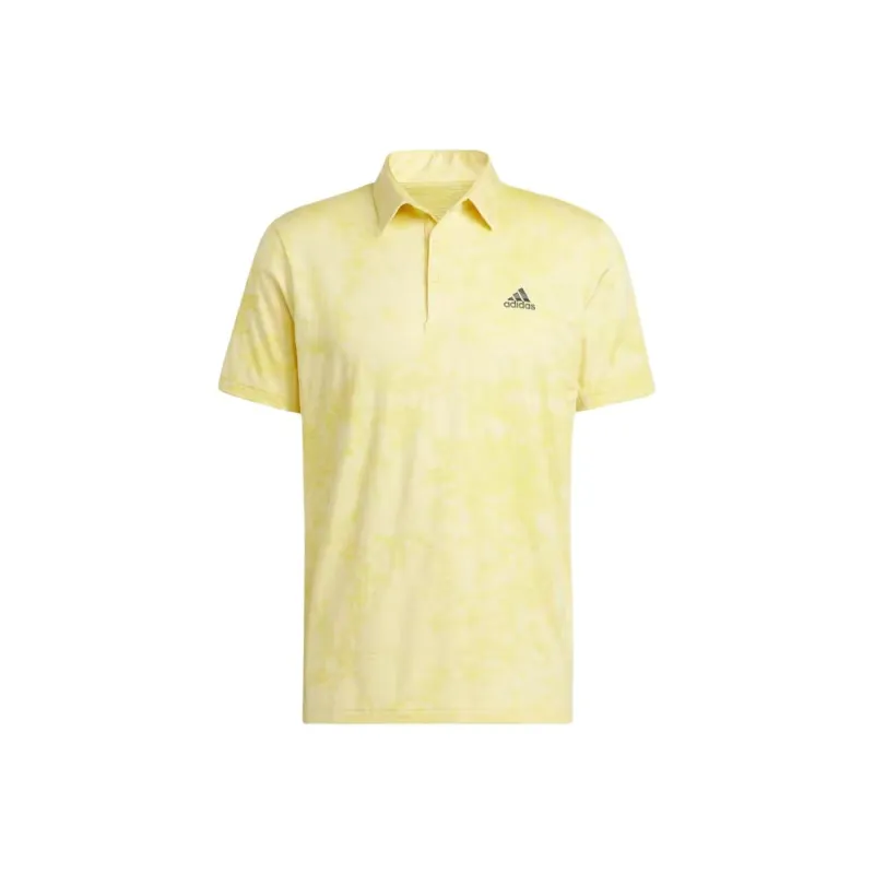 Adidas Jacquard Golf Polo Shirt Polo Shirt Men's Yellow-0