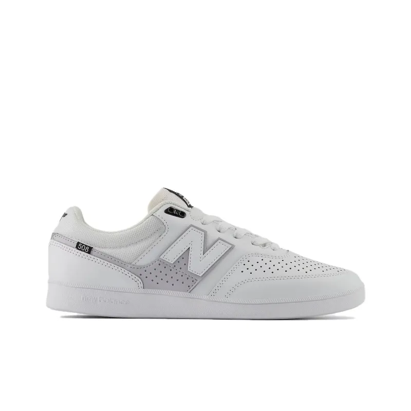 New Balance NB Numeric Brandon Westgate 508 Anti Slip Wear Resistant Low Top Skateboard Shoes Unisex White Gray-1