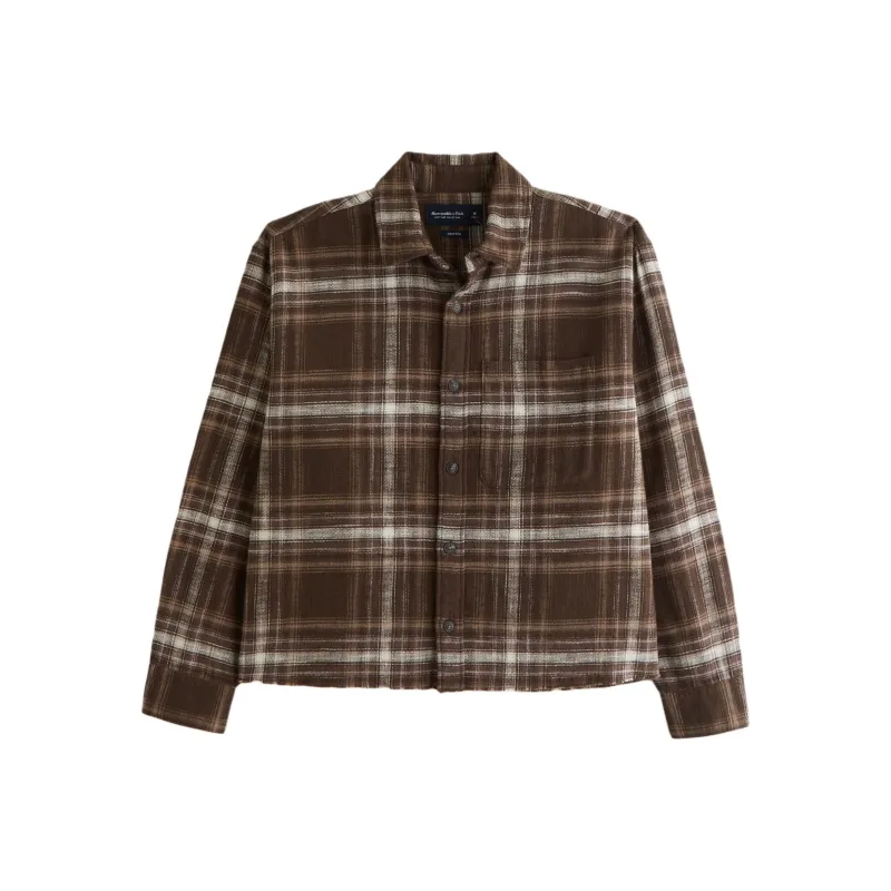 Abercrombie＆Fitch Shirts Men Dark Brown-0