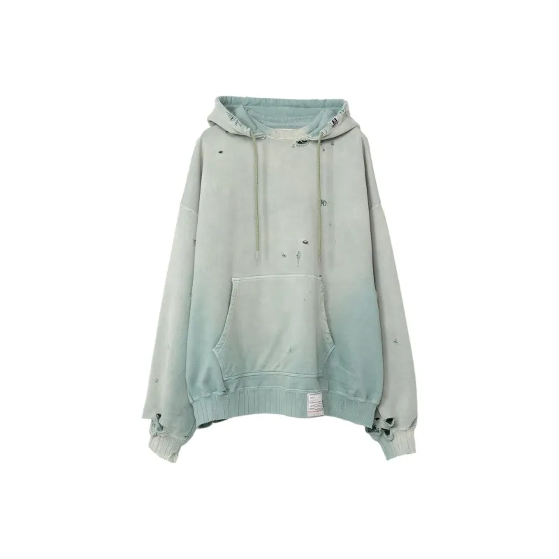 Maison Mihara Yasuhiro Distressed effect Cotton Hoodie-0