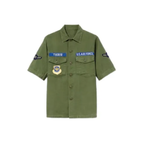 Alpha Industries Shirts Men Olive Green
