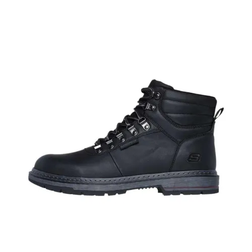 Skechers Short Outdoor Boots Men's Black