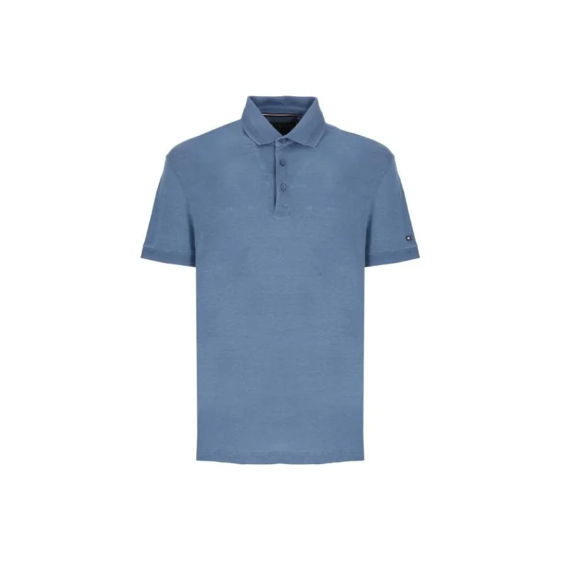 Tommy Hilfiger Logo plaque Slub Polo Shirt-0
