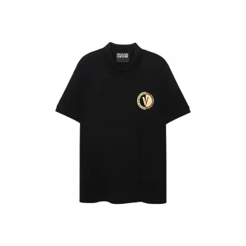 VERSACE JEANS COUTURE SS23 Polo Shirt Men's Black