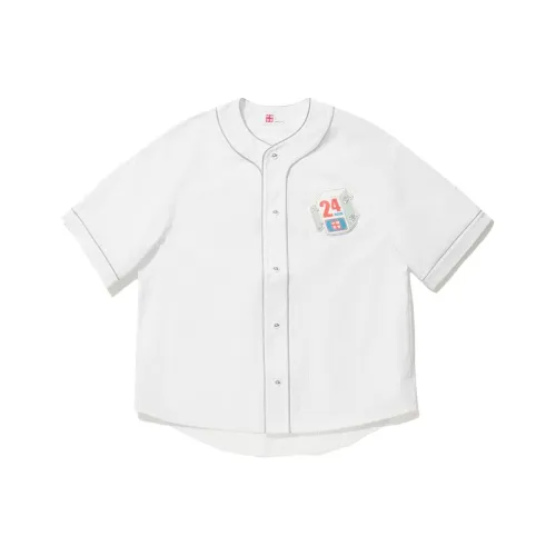 LiNing x Phil Hackett Shirt Men's Standard White Shark Gray Combination Stripes