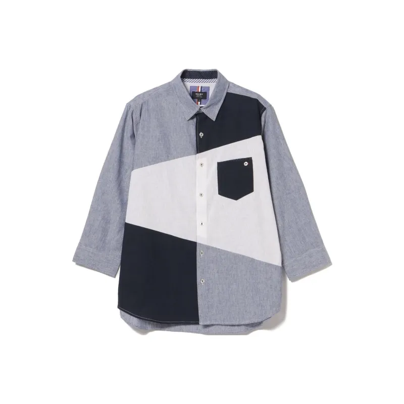 Beams Cool Patch Cropped Shirt Men's-4