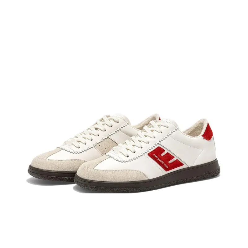 East Pacific Trade Santos Low Top Skateboard Shoes Women's White Beige Red-1