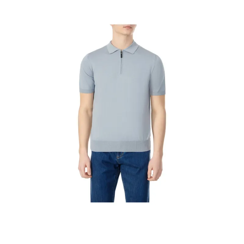 Canali Polo Shirts Men Gray-0