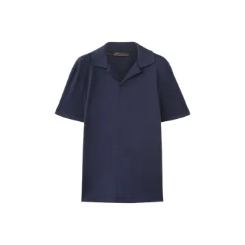 Loro Piana FW24 Polo Shirt Men's Gradient Blue