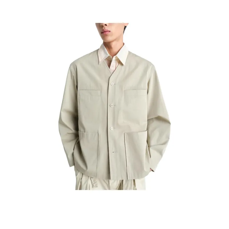 Lemaire Collarless Shirt Jacket-0