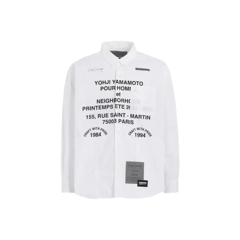 Yohji Yamamoto X Neighborhood Printed Buttoned Shirt-0