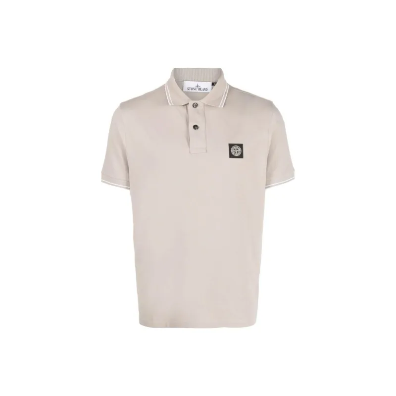 STONE ISLAND Polo Shirt Men's Beige-0