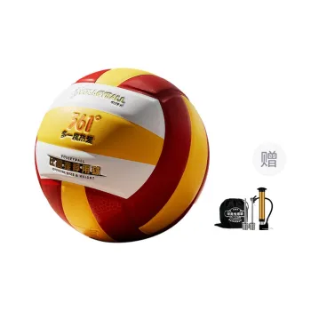 361° PU, Nylon, Rubber Size 5 Ball Volleyball Unisex Yellow Red White