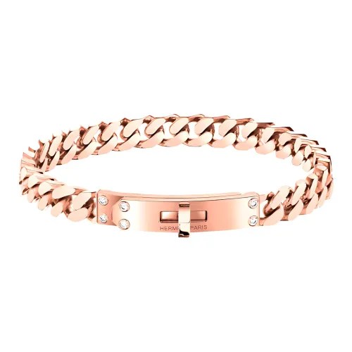 HERMES Kelly Bracelets Women's Rose Gold