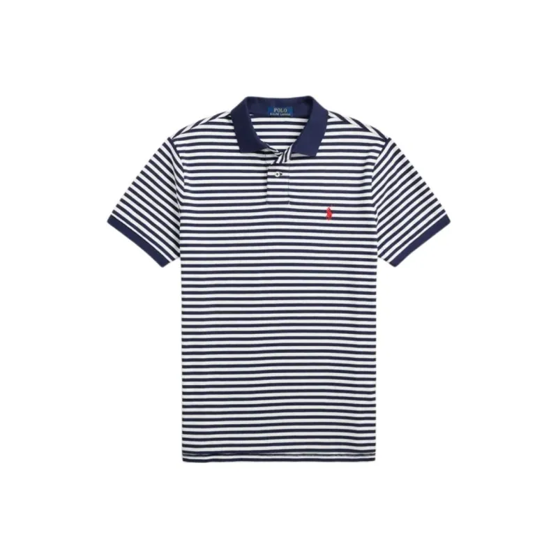 Polo Ralph Lauren Logo Embroidered Striped Polo Shirt-0