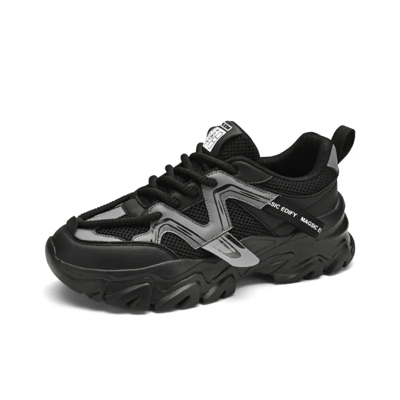 JKEM Cushioning, Slip Resistant, And Abrasion Resistant Low Top Chunky Sneakers Men's-1