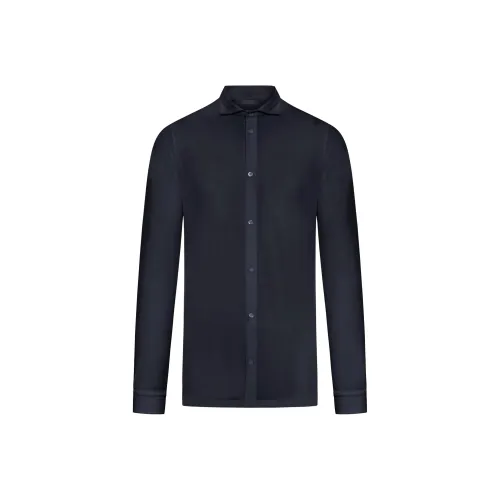 Zanone Long Sleeved Button violet Shirt